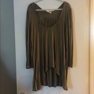 Vestique Light Brown Long Sleeve Cotton Shirt